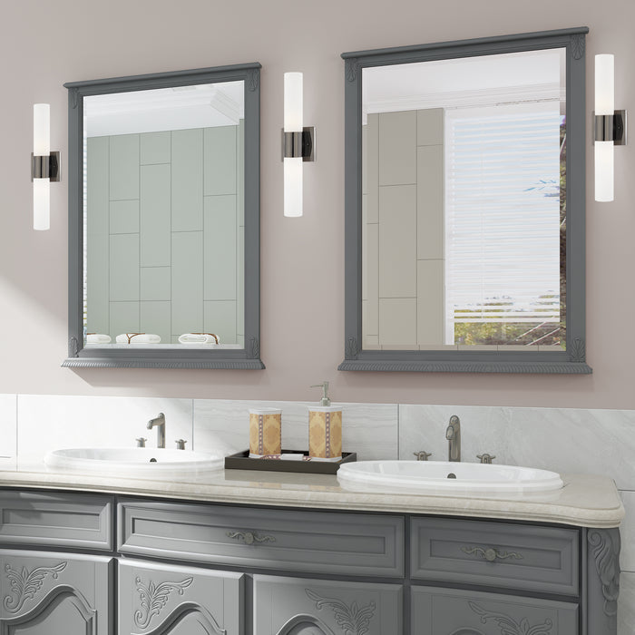 Livex Lighting 10102-46 Two Light Bath Vanity, Black Chrome