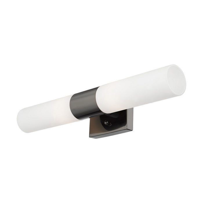 Livex Lighting 10102-46 Two Light Bath Vanity, Black Chrome