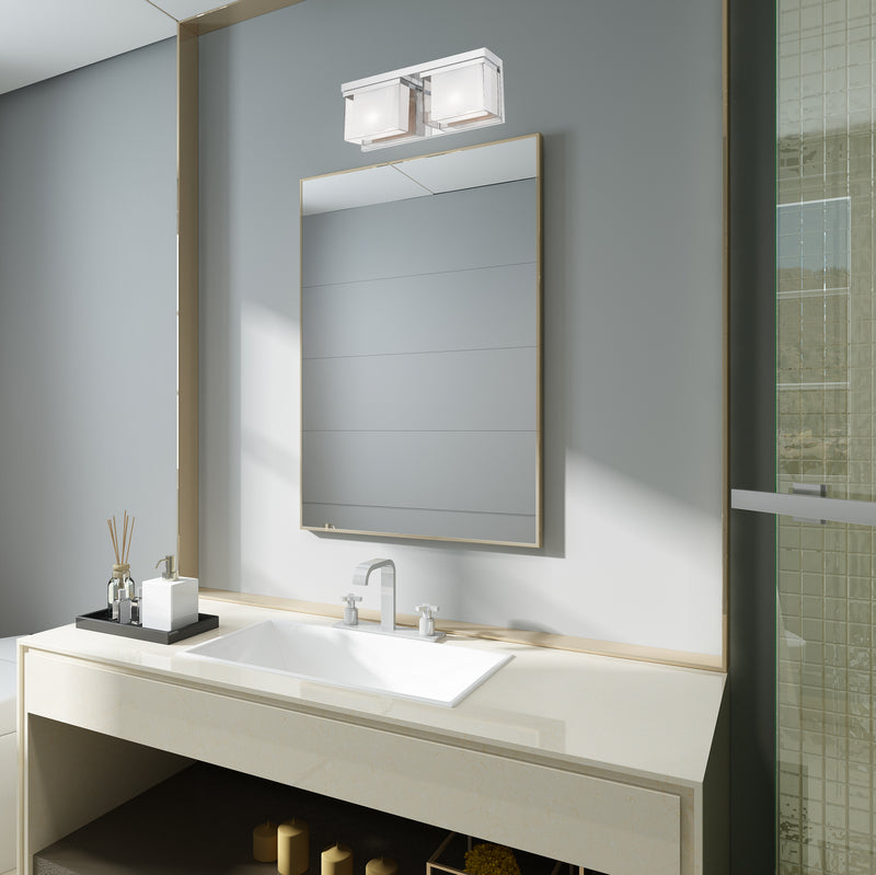 Livex Lighting 10122-05 Two Light Bath Vanity, Polished Chrome