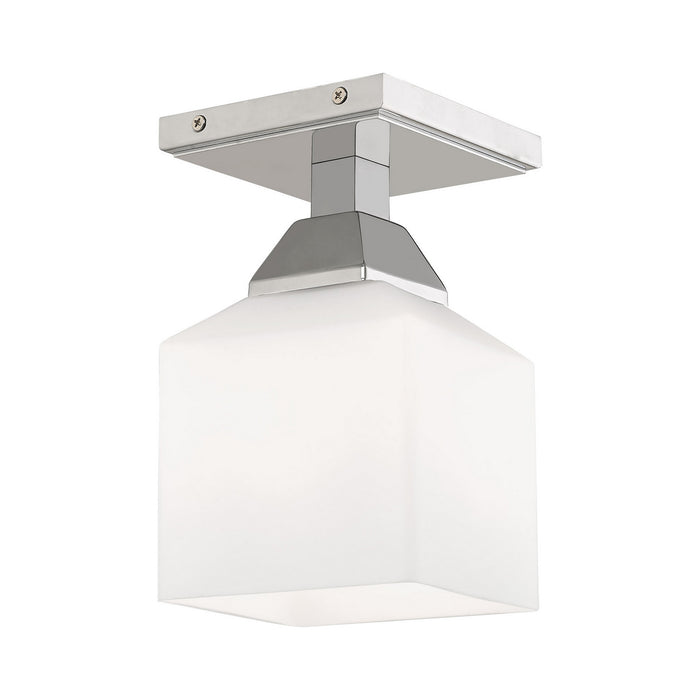 Livex Lighting 10280-05 One Light Ceiling Mount, Polished Chrome