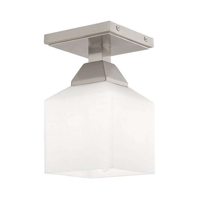 Livex Lighting 10280-91 One Light Ceiling Mount, Brushed Nickel