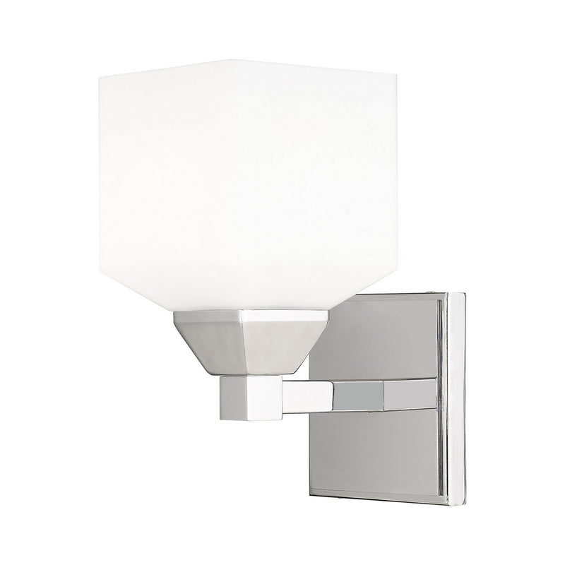 Livex Lighting 10281-05 One Light Wall Sconce, Polished Chrome