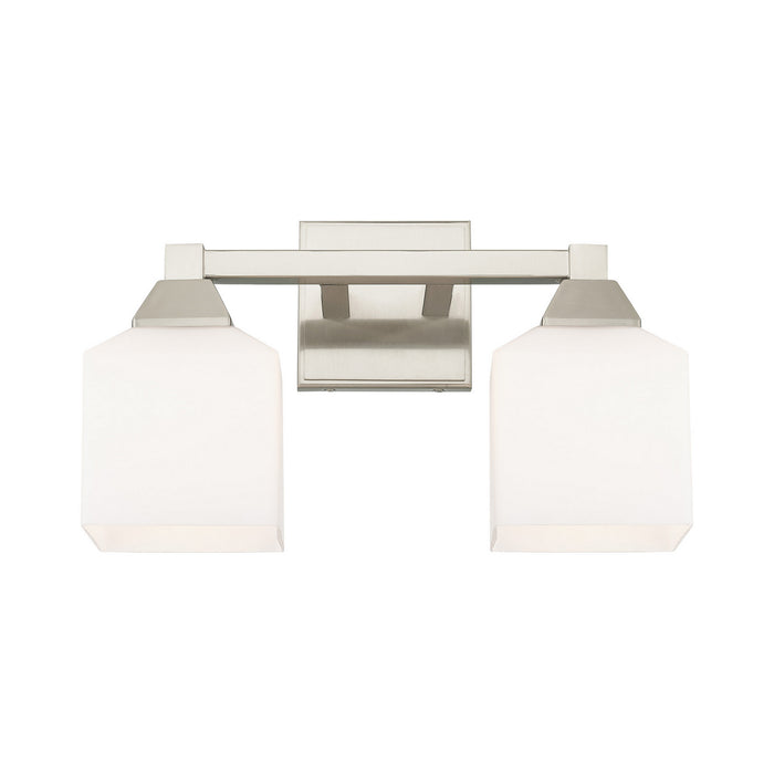 Livex Lighting 10282-91 Two Light Bath Vanity, Brushed Nickel
