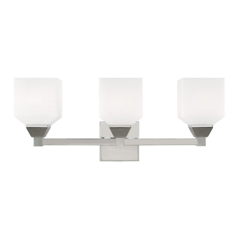 Livex Lighting 10283-05 Three Light Bath Vanity, Polished Chrome