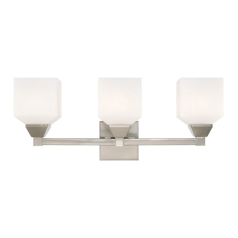 Livex Lighting 10283-91 Three Light Bath Vanity, Brushed Nickel