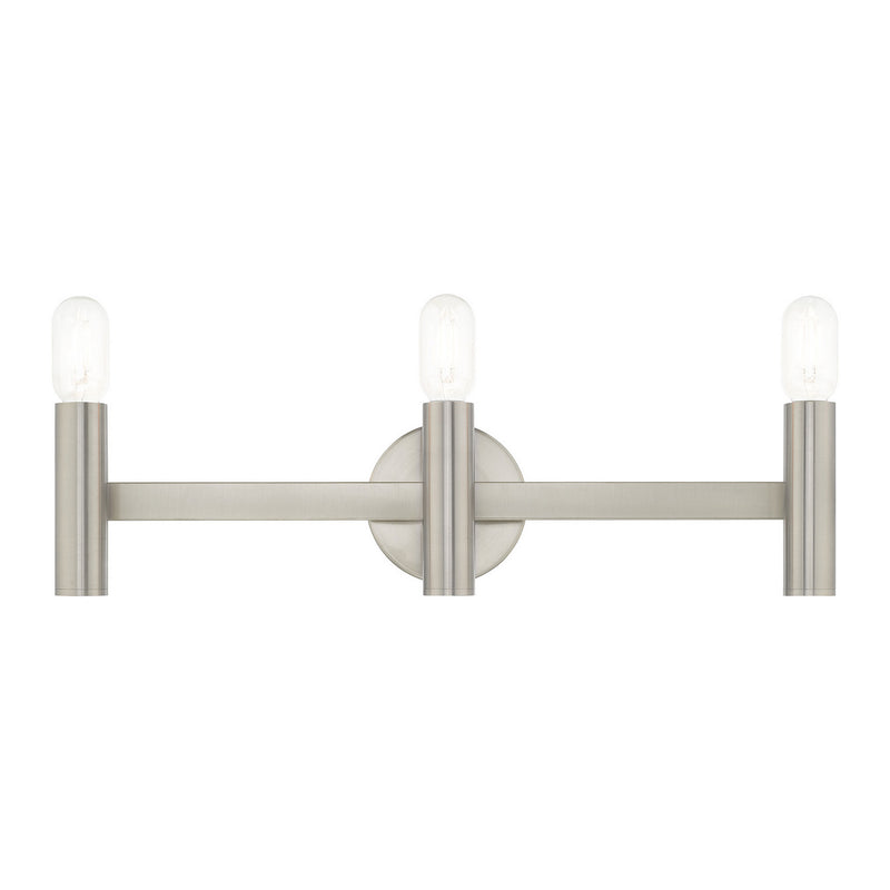 Livex Lighting 10343-91 Three Light Bath Vanity, Brushed Nickel