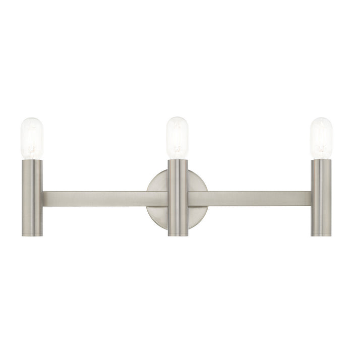 Livex Lighting 10343-91 Three Light Bath Vanity, Brushed Nickel