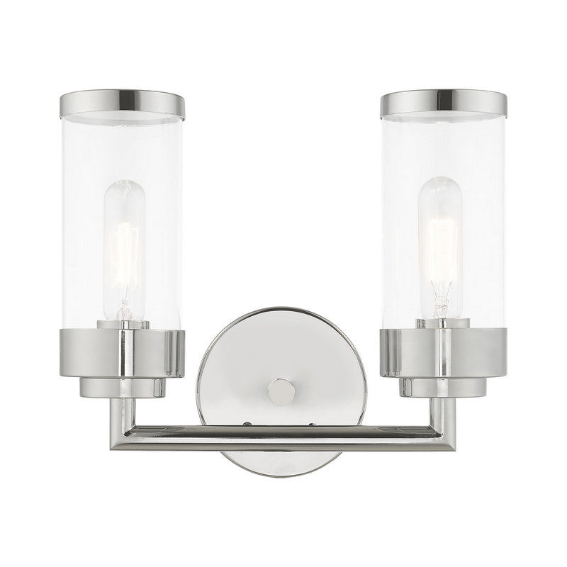 Livex Lighting 10362-05 Two Light Bath Vanity, Polished Chrome