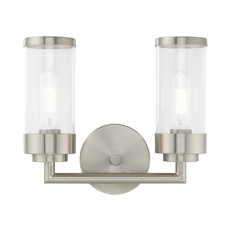 Livex Lighting 10362-91 Two Light Bath Vanity, Brushed Nickel