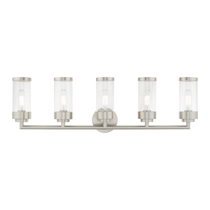 Livex Lighting 10365-91 Five Light Bath Vanity, Brushed Nickel