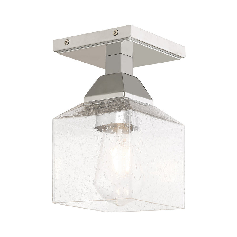 Livex Lighting 10380-05 One Light Ceiling Mount, Polished Chrome