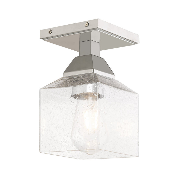 Livex Lighting 10380-05 One Light Ceiling Mount, Polished Chrome