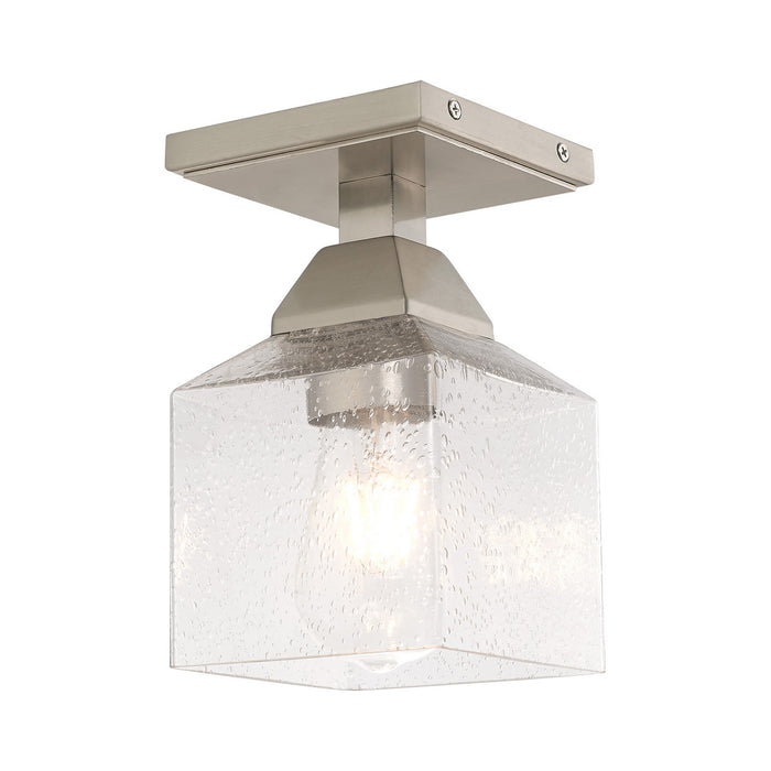 Livex Lighting 10380-91 One Light Ceiling Mount, Brushed Nickel