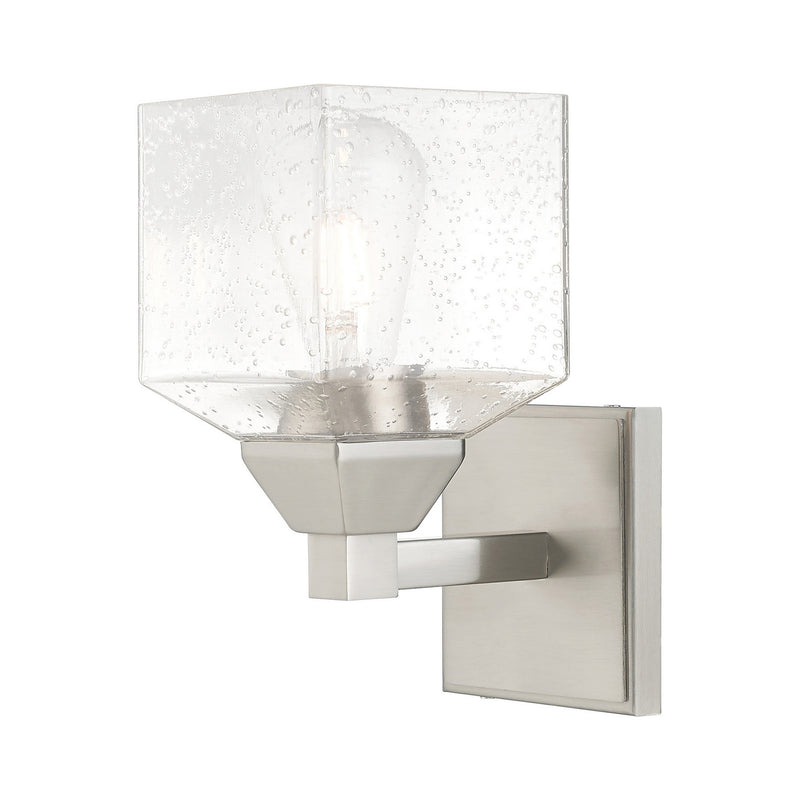 Livex Lighting 10381-91 One Light Wall Sconce, Brushed Nickel