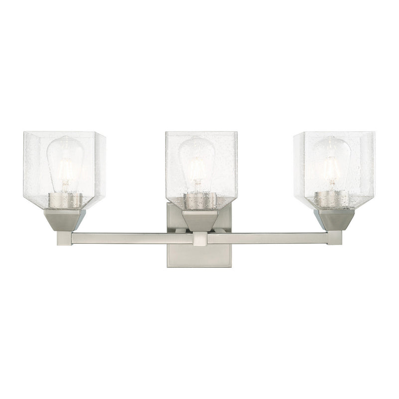 Livex Lighting 10383-91 Three Light Bath Vanity, Brushed Nickel