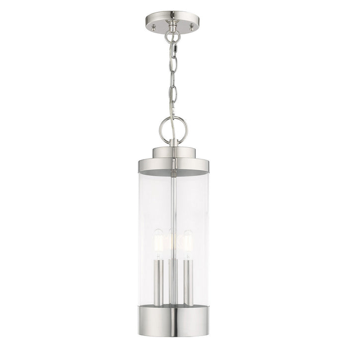 Livex Lighting 20727-05 Three Light Outdoor Pendant, Polished Chrome