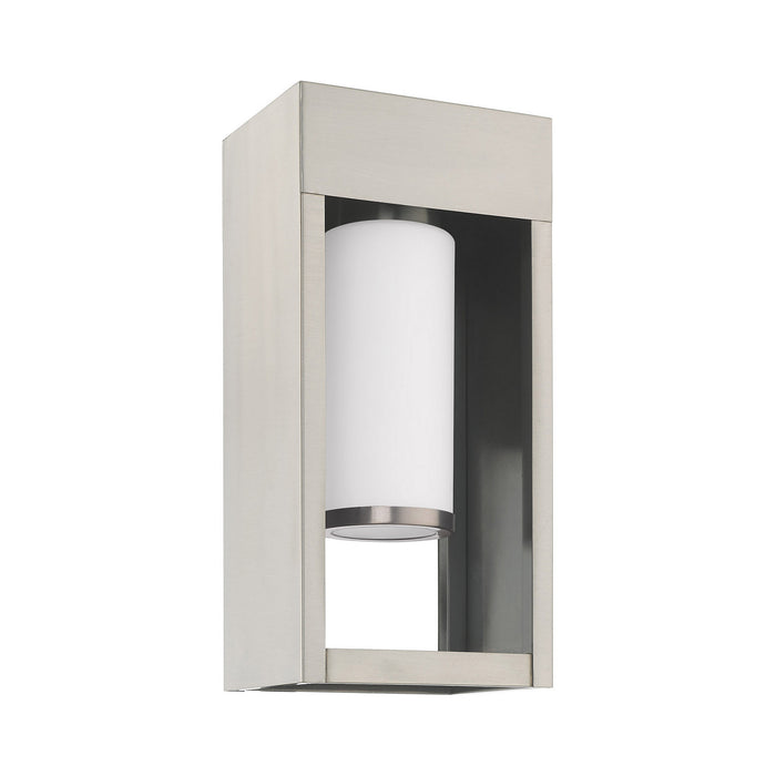 Livex Lighting 20982-91 One Light Outdoor Wall Lantern, Brushed Nickel