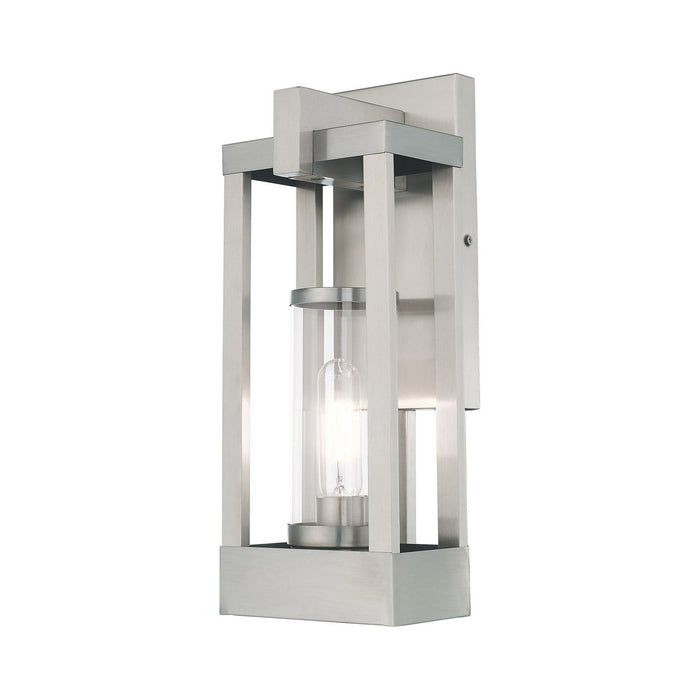 Livex Lighting 20992-91 One Light Outdoor Wall Lantern, Brushed Nickel