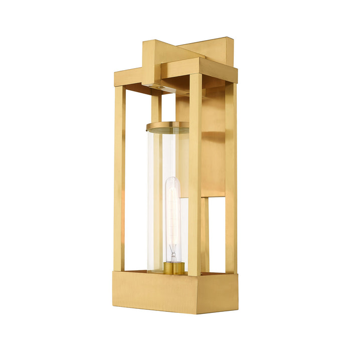 Livex Lighting 20993-12 One Light Outdoor Wall Lantern, Satin Brass