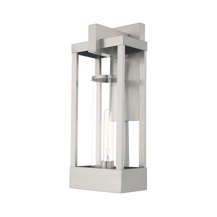 Livex Lighting 20993-91 One Light Outdoor Wall Lantern, Brushed Nickel