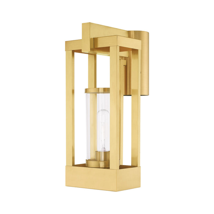 Livex Lighting 20994-12 One Light Outdoor Post-Top Lanterm, Satin Brass