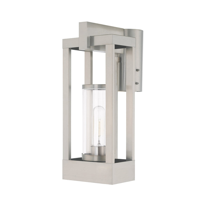 Livex Lighting 20994-91 One Light Outdoor Post-Top Lanterm, Brushed Nickel