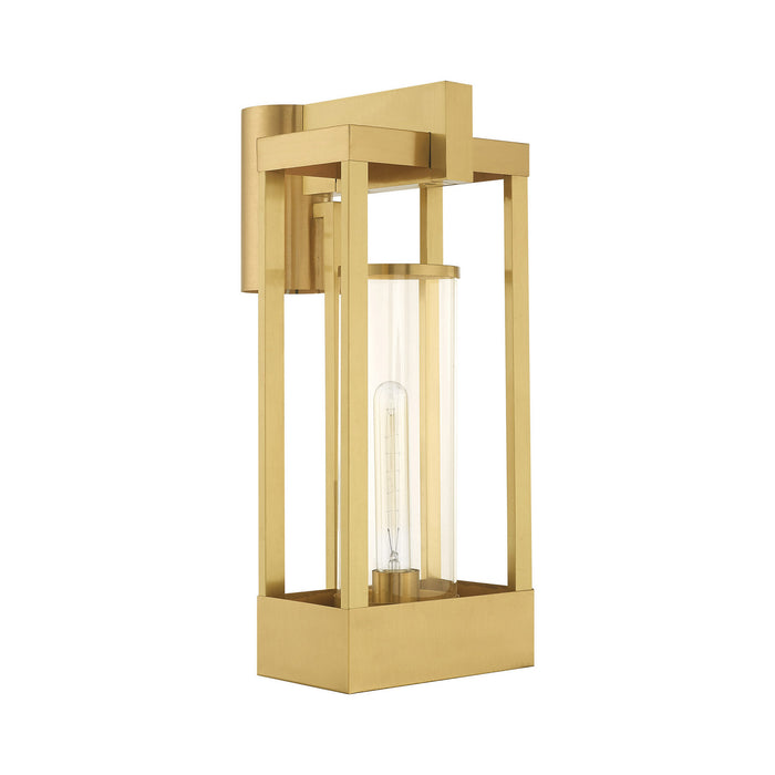 Livex Lighting 20996-12 One Light Outdoor Post-Top Lanterm, Satin Brass