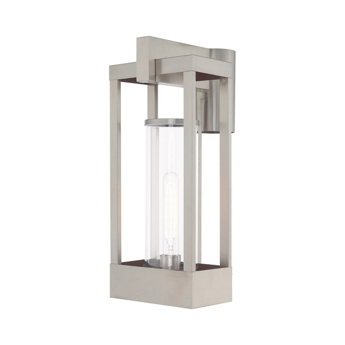 Livex Lighting 20996-91 One Light Outdoor Post-Top Lanterm, Brushed Nickel