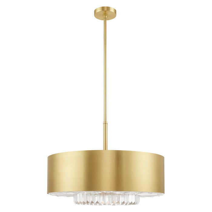 Livex Lighting 40020-12 Six Light Chandelier, Satin Brass