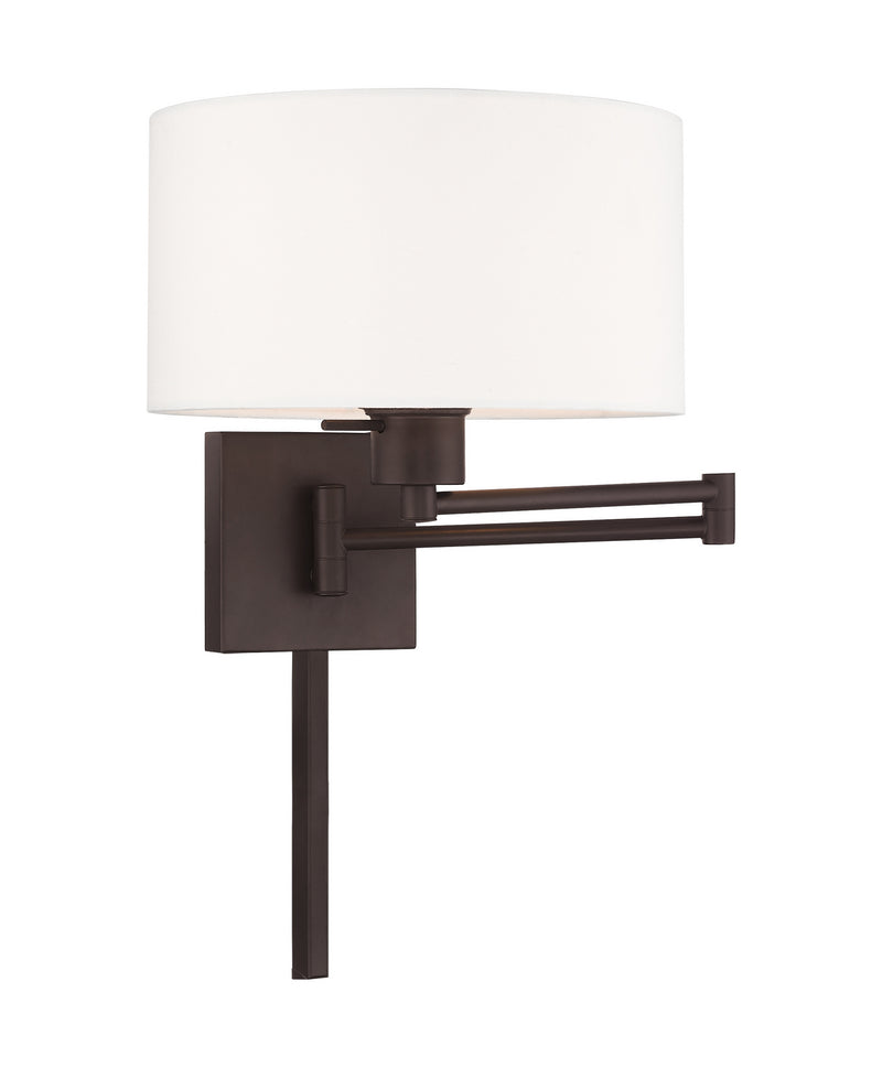 Livex Lighting 40036-07 One Light Swing Arm Wall Lamp, Bronze