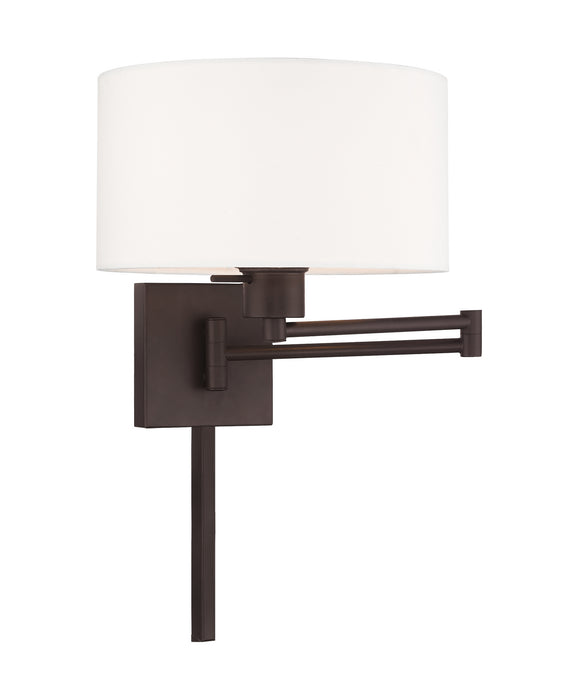Livex Lighting 40036-07 One Light Swing Arm Wall Lamp, Bronze