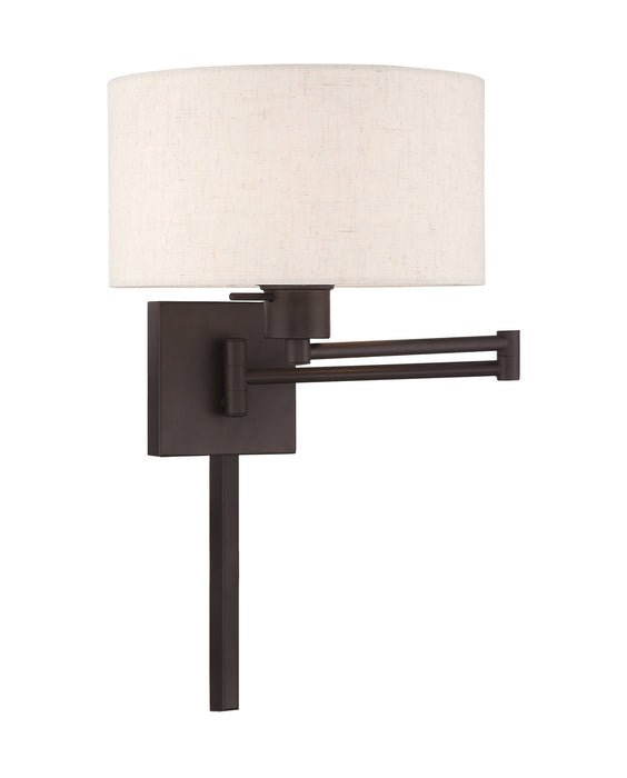 Livex Lighting 40037-07 One Light Swing Arm Wall Lamp, Bronze
