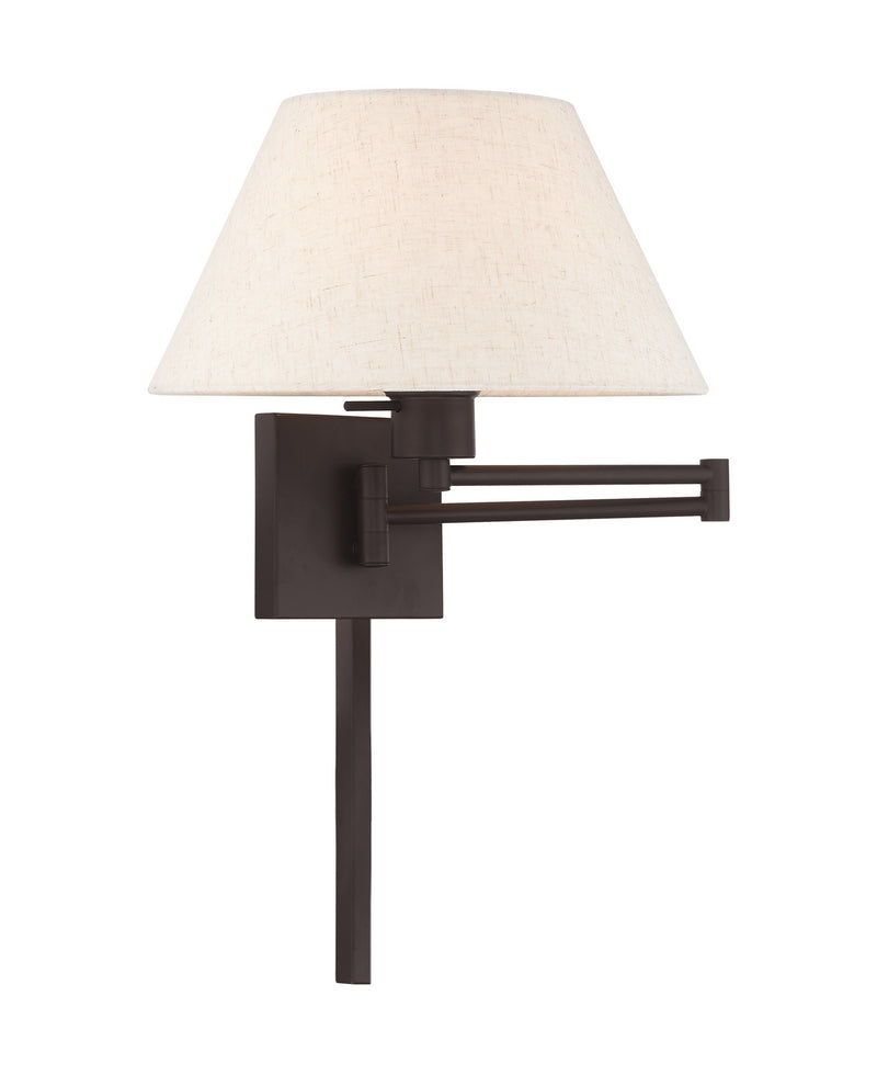 Livex Lighting 40038-07 One Light Swing Arm Wall Lamp, Bronze