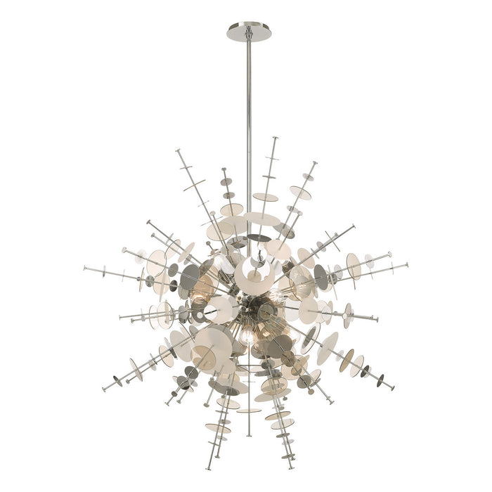 Livex Lighting 40079-05 12 Light Foyer Chandelier, Polished Chrome