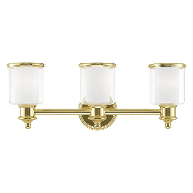 Livex Lighting 40213-02 Three Light Bath Vanity, Polished Brass