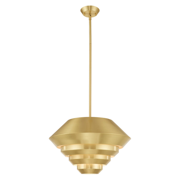 Livex Lighting 40402-12 One Light Mini Pendant, Satin Brass