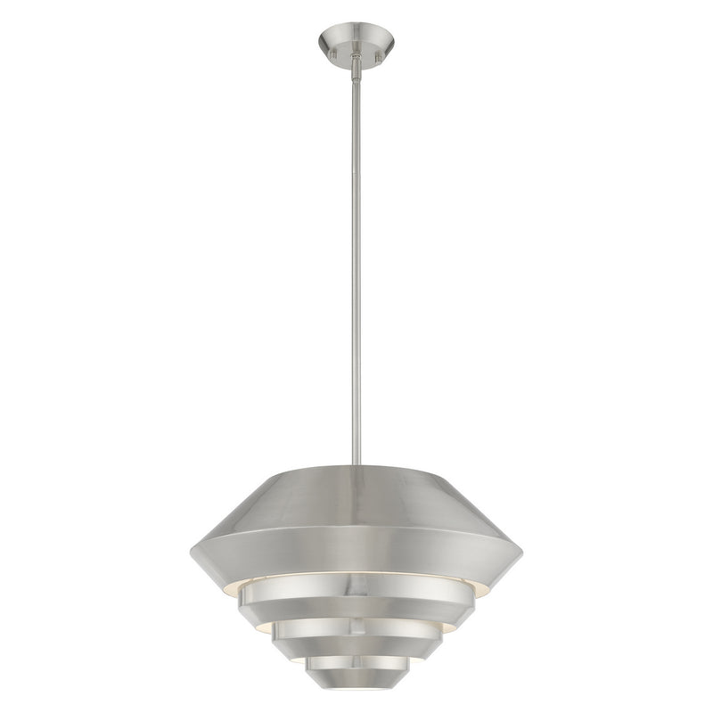 Livex Lighting 40402-91 One Light Mini Pendant, Brushed Nickel