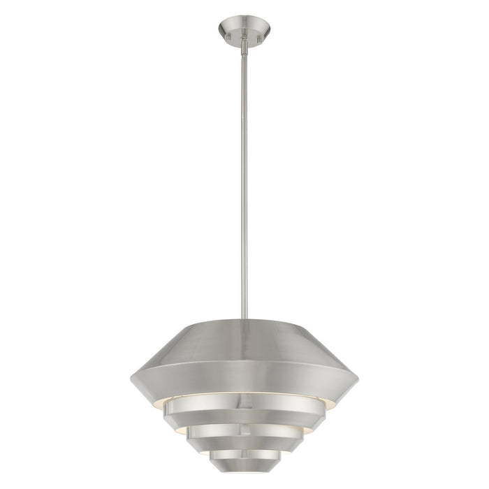 Livex Lighting 40402-91 One Light Mini Pendant, Brushed Nickel
