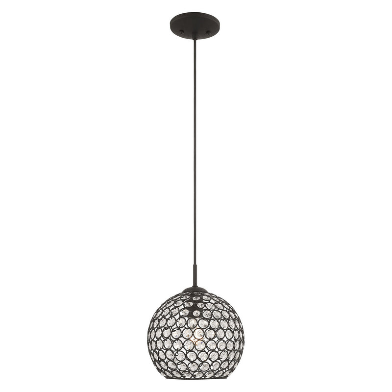 Livex Lighting 40440-04 One Light Mini Pendant, Black