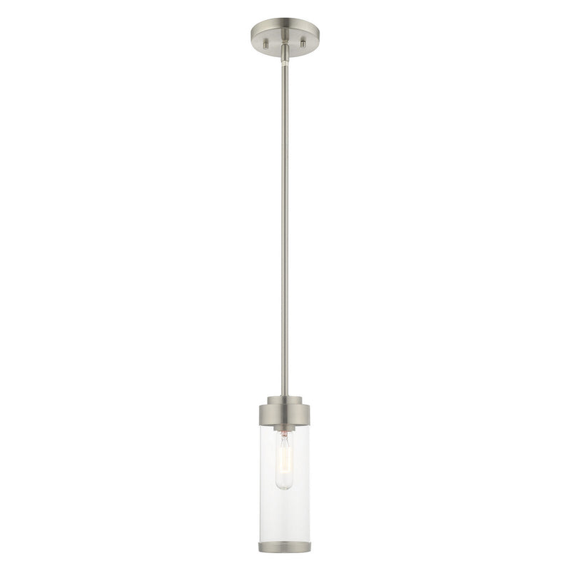Livex Lighting 40470-91 One Light Mini Pendant, Brushed Nickel