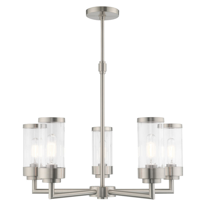 Livex Lighting 40475-91 Five Light Chandelier, Brushed Nickel