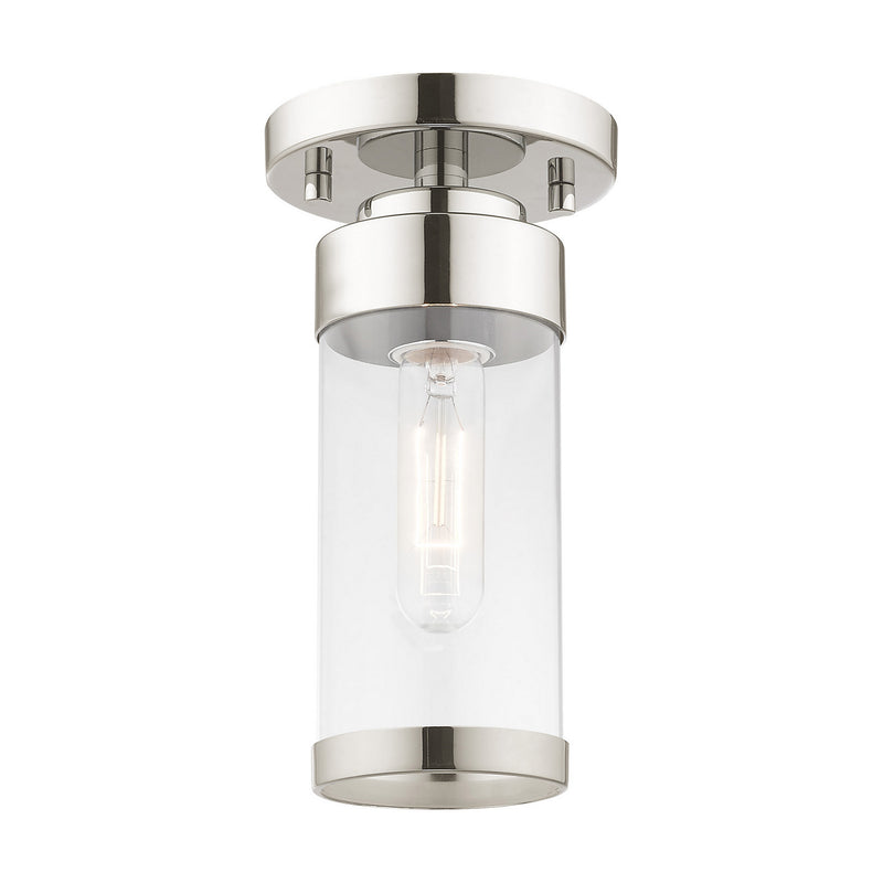 Livex Lighting 40480-05 One Light Ceiling Mount, Polished Chrome