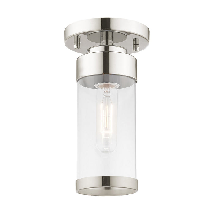 Livex Lighting 40480-05 One Light Ceiling Mount, Polished Chrome