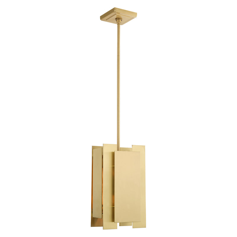 Livex Lighting 40691-12 One Light Mini Pendant, Satin Brass