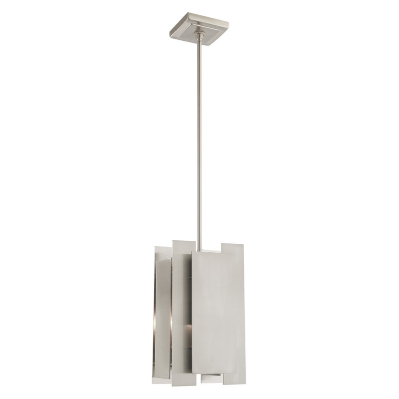 Livex Lighting 40691-91 One Light Mini Pendant, Brushed Nickel