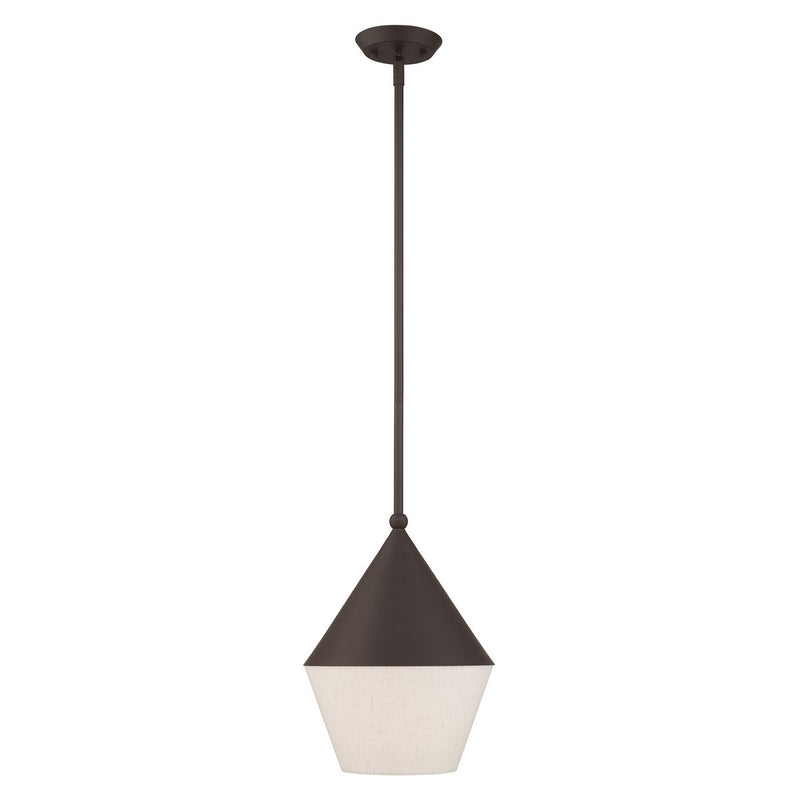 Livex Lighting 40714-07 One Light Mini Pendant, Bronze