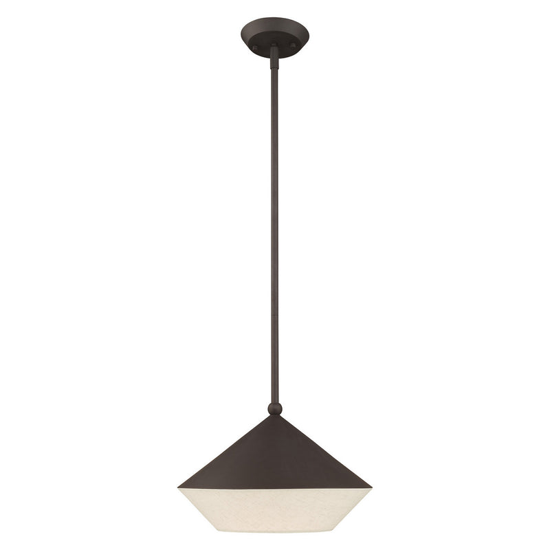 Livex Lighting 40715-07 One Light Mini Pendant, Bronze