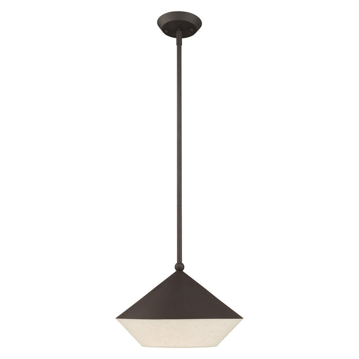 Livex Lighting 40715-07 One Light Mini Pendant, Bronze