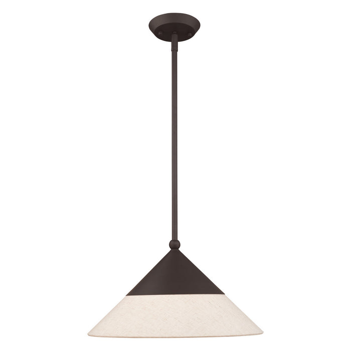 Livex Lighting 40717-07 One Light Mini Pendant, Bronze