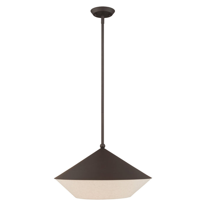 Livex Lighting 40719-07 One Light Pendant, Bronze